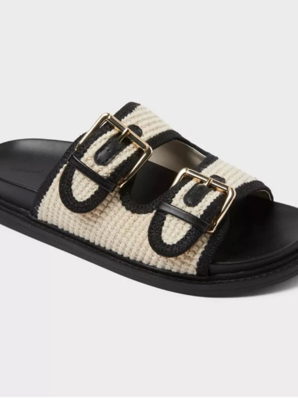 Kylie Knit Double Band Footbed Sandals Universal Thread